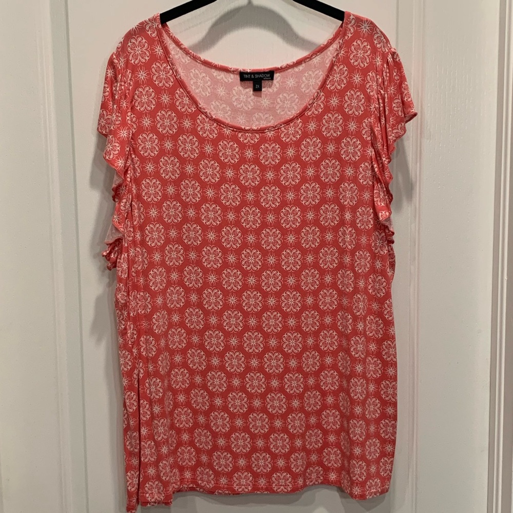 Tint & Shadow 2X Orange & White Top